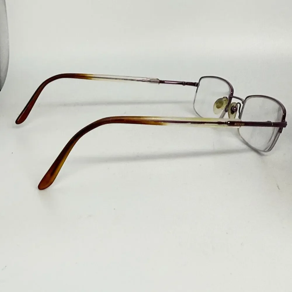 Moschino Eyeglasses Frame Purple Half Rim‎ Metal H17895